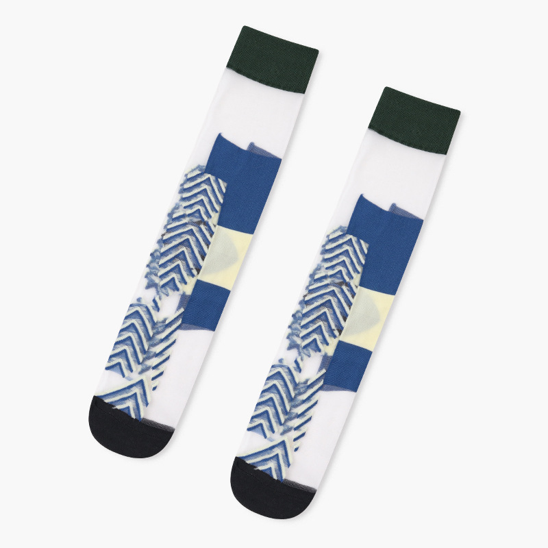 Summer New Style Glass Silk Stockings In The Tube Cute Crystal Silk Socks Thin Invisible Socks Women