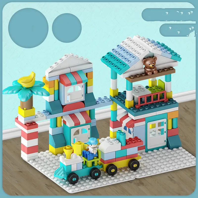 Large Particle Villa Car Building Blocks Assembly