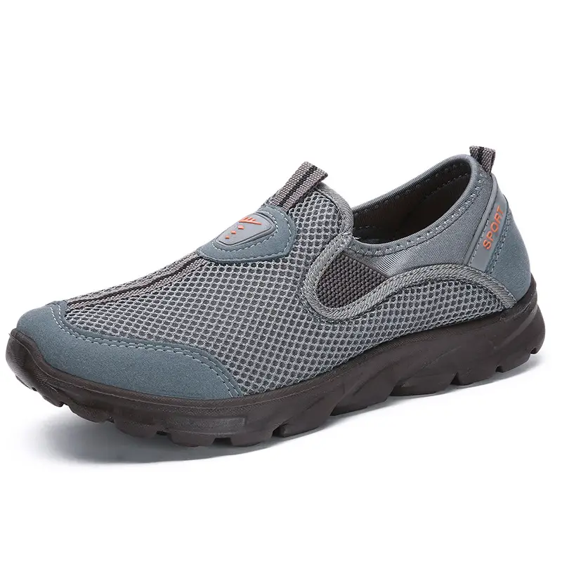 New Comfortable Men's Net Shoes Breathable Flat Cloth Shoes Sports Running Shoes