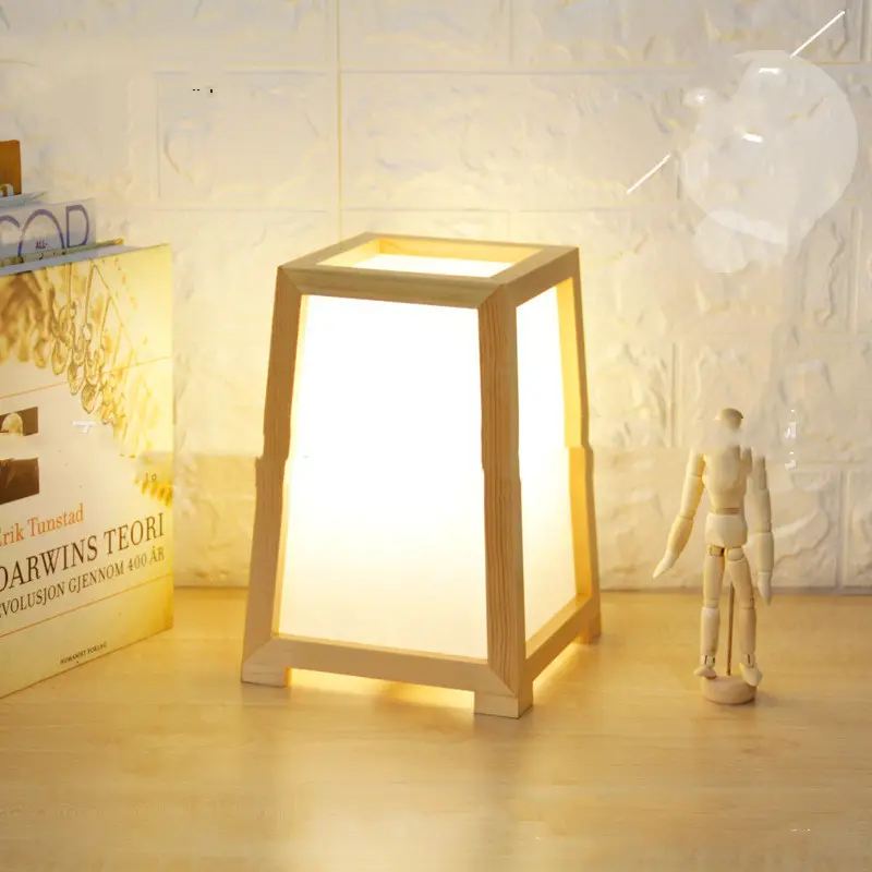 Solid Wood Table Lamp Tatami Bedroom Bedside