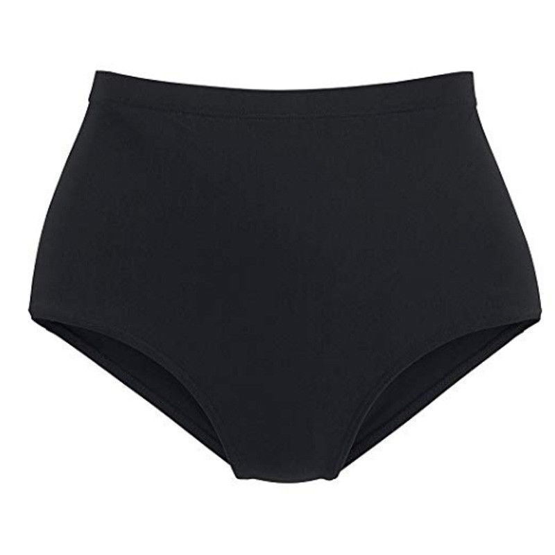 Printed High Waist Slim Conservative Beach Swimming Shorts Black - Shop at LoveMi