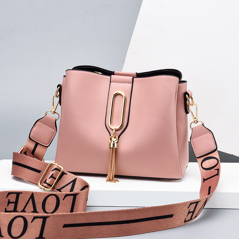 Fashion Atmosphere All match Shoulder Bag Multi Compartment Messenger Bag Pink - Shop at LoveMi