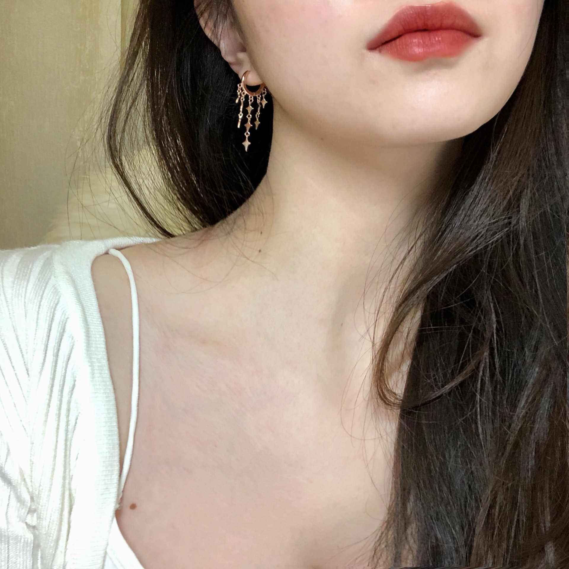 Tassel Sequin Earrings Korean Temperament