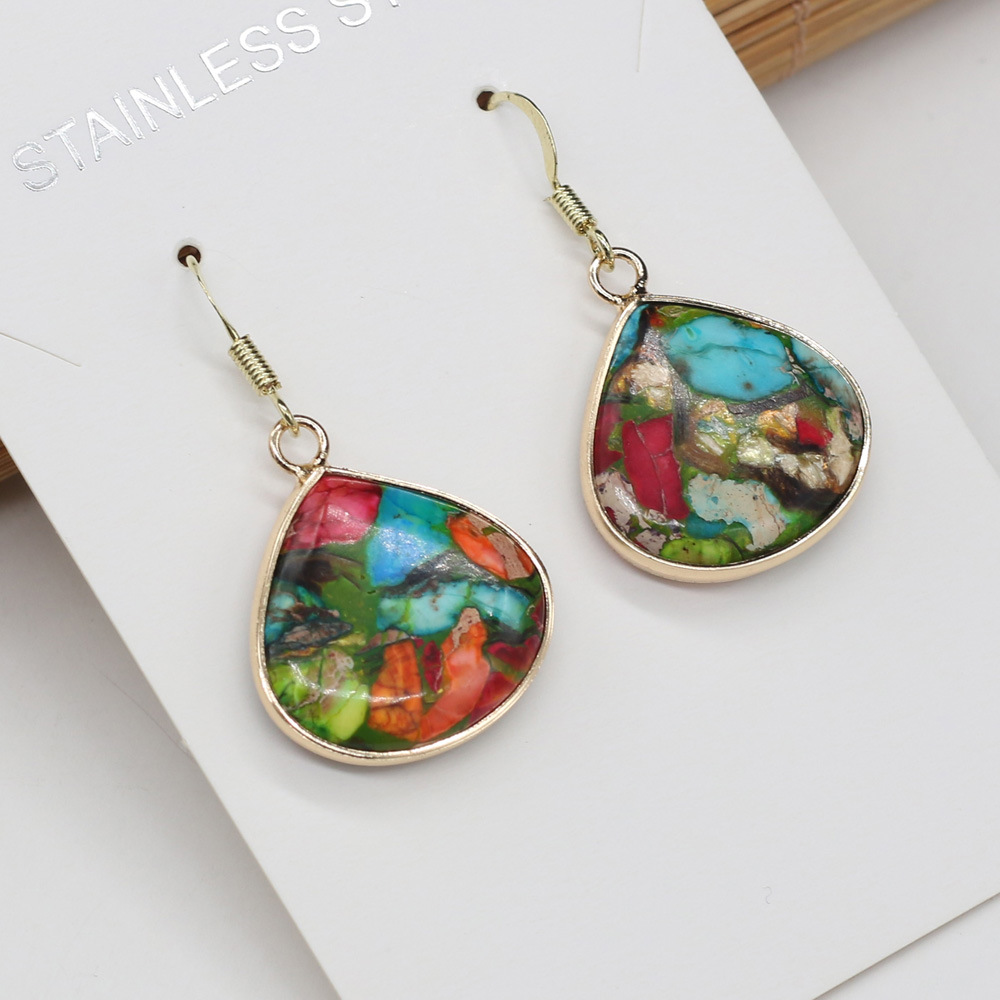 Exquisite Simple Fashion Natural Emperor Stone Earrings