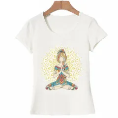 New Women T-shirts Casual Harajuku Buddha Mandala Lotus - View 1