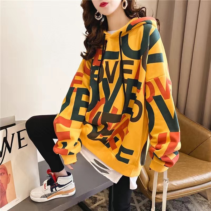 Korean Style Stitching Button Drawstring Blouse Women's Jacket Yellow - Shop at LoveMi