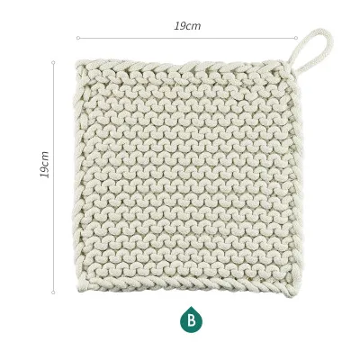 Handmade Pure Cotton Woven Coaster, Pot Holder, Heat Insulation Pad - Shop at LoveMi
