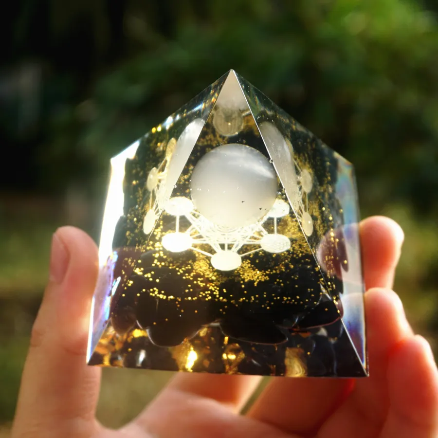 Tiger's Eye Orgonite Pyramid