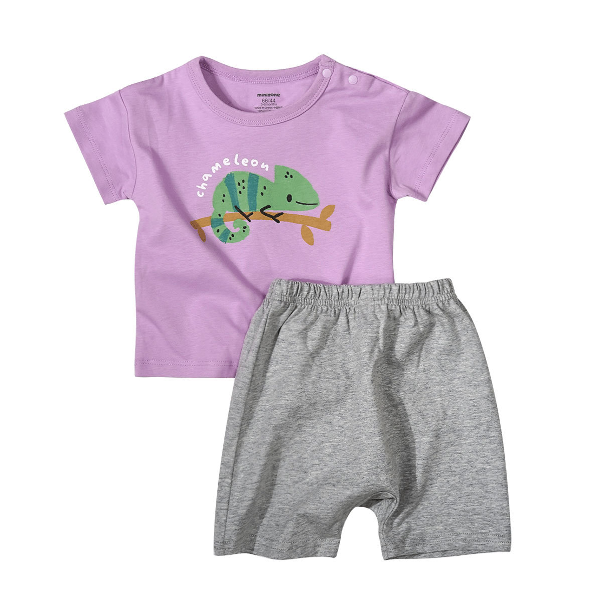 Western Style Baby Cotton Short-sleeved T-shirt Shorts Loose Suit For Boys And G - Picture 5 of 6