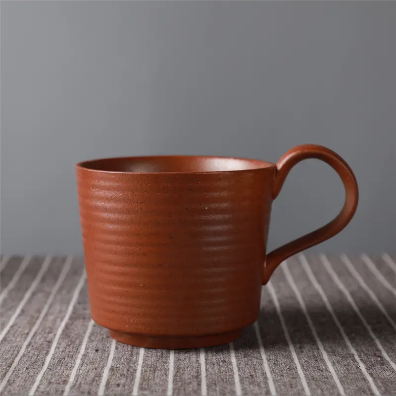 Japanese Retro Ceramic Coffee Cup and Saucer Set Creative