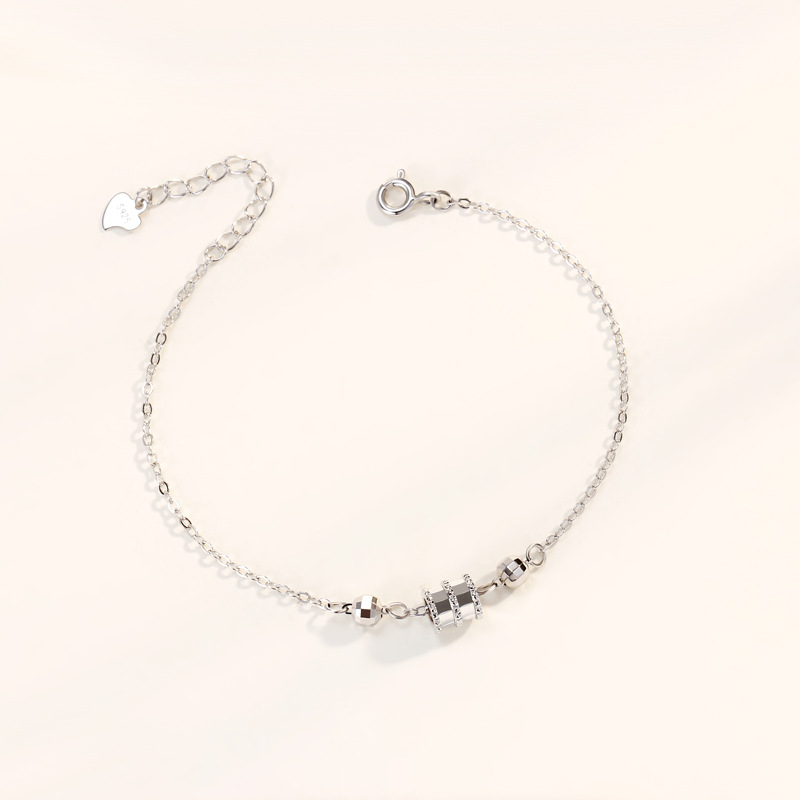 Elaine Jewelry S925 Small Waist Sterling Silver Bracelet Fashion Diamond Bracelet Japan And South Korea Jewelry Girlfriend Gift