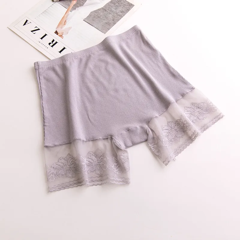 Lace Safety Pants Anti-glare XL Non-marking Boxer Briefs - Light Grey