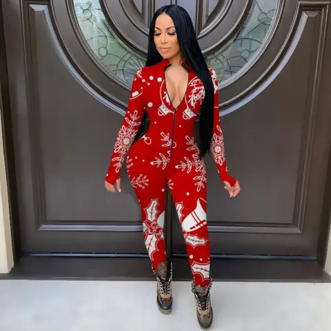 Christmas Element Jumpsuit Casual
