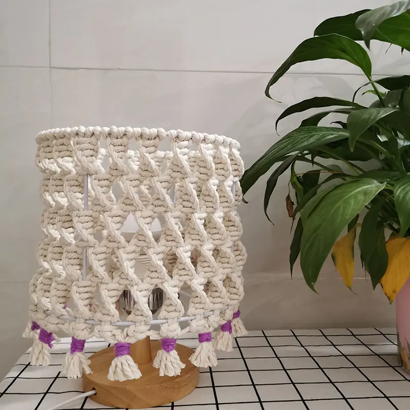 Nordic Style Hand-woven Table Lamp Decorative Bedroom