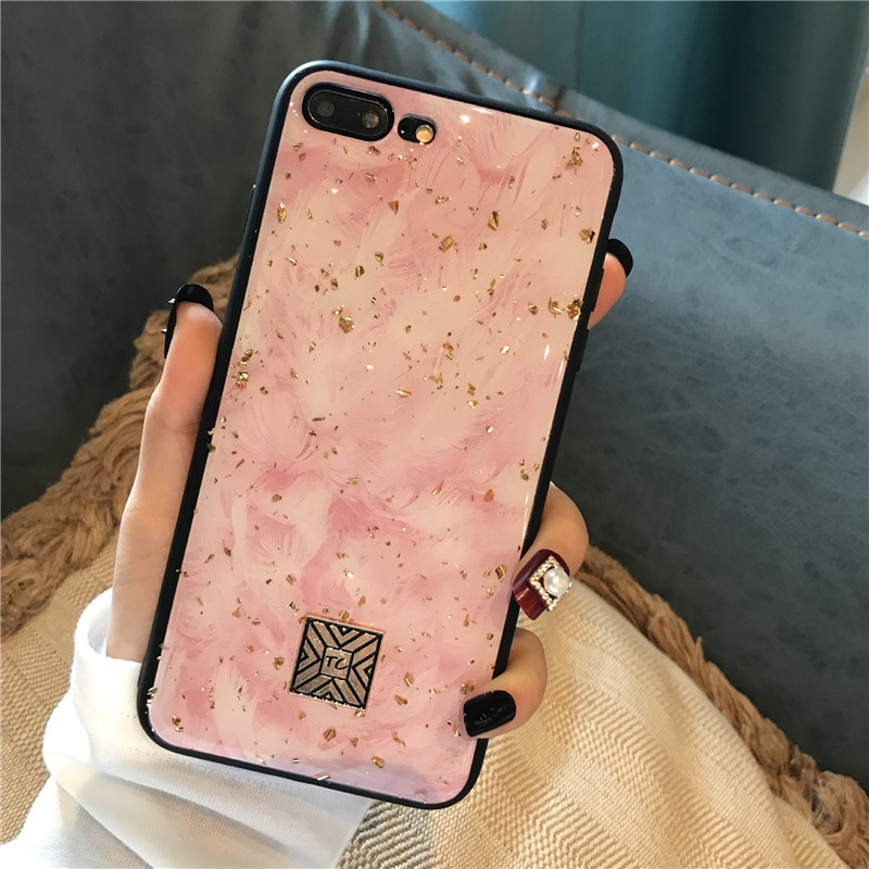 Gold Foil Epoxy Shell Painted Phone Case - Image 7