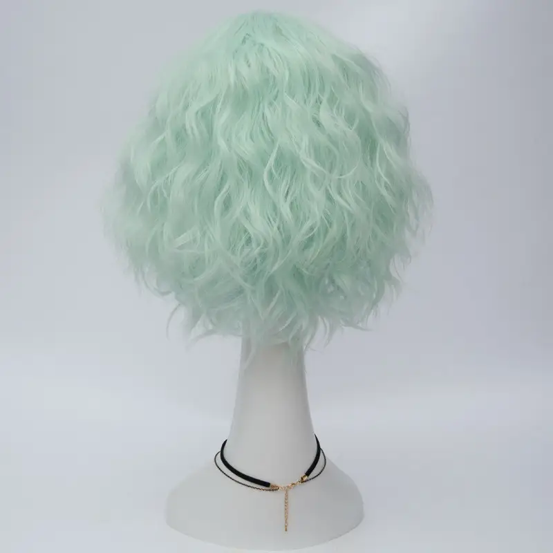 Color Short Curly Corn Hot Cosplay Wig