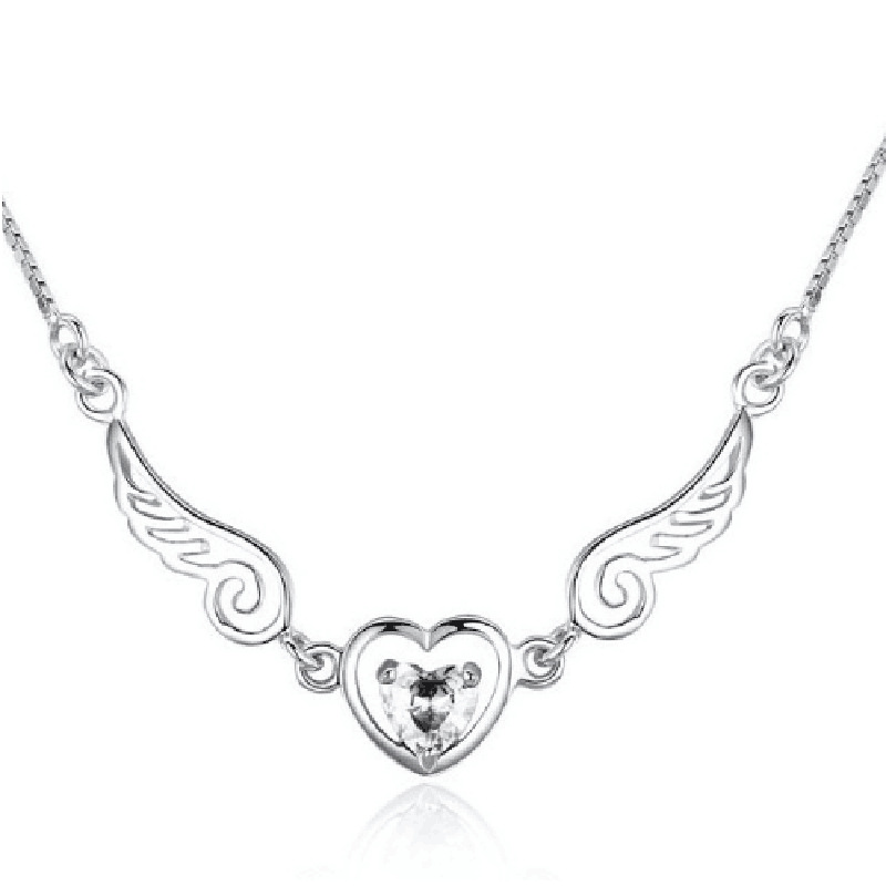 Angel Wing Necklace Dream Love Crystal Zircon Necklace Female