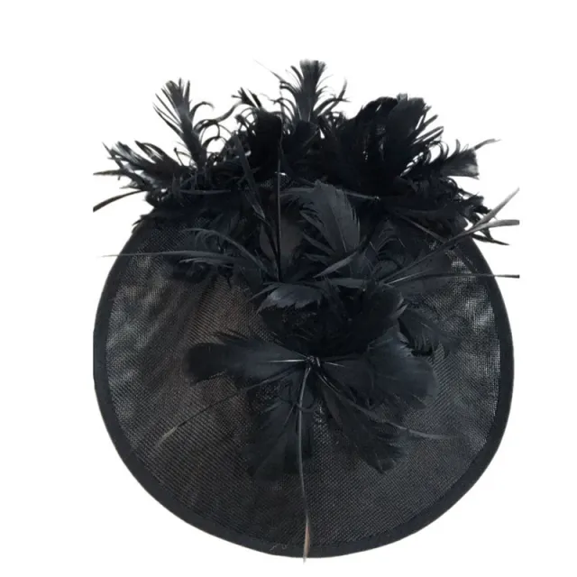 Horse Racing Festival Fashion High End Top Hat Hair Accessories Aristocratic Ladies Feather Hat Hair Accessories Hairpin Black - Shop at LoveMi