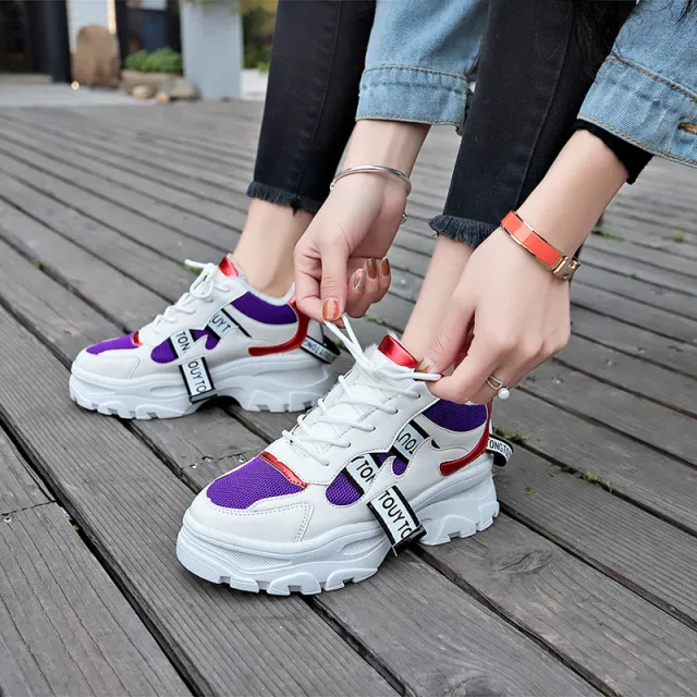 Harajuku Sneakers Women's Net Red Cotton Shoes Students Plus Fluffy White Shoes Blue - Shop at LoveMi