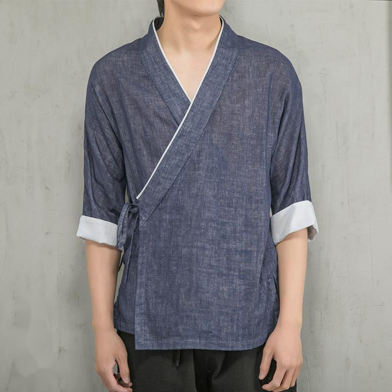 Cotton And Linen Short-sleeved Hanfu