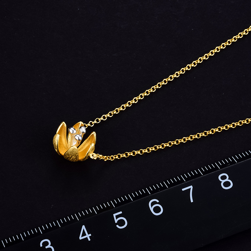 Smile Color Separation Sterling Silver S925 Women's Necklace