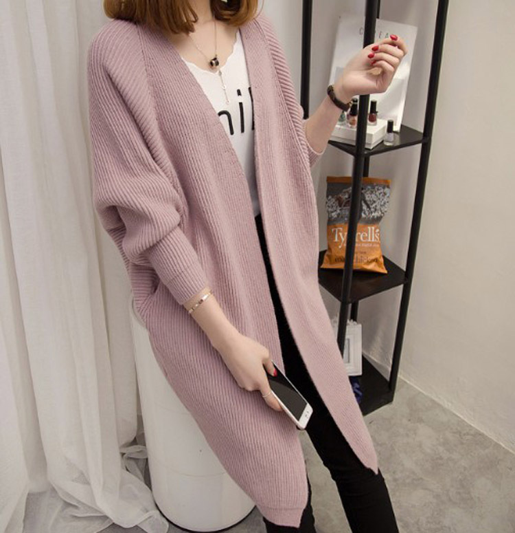 Oversized Sweater Bat Sleeve Sweater Cardigan