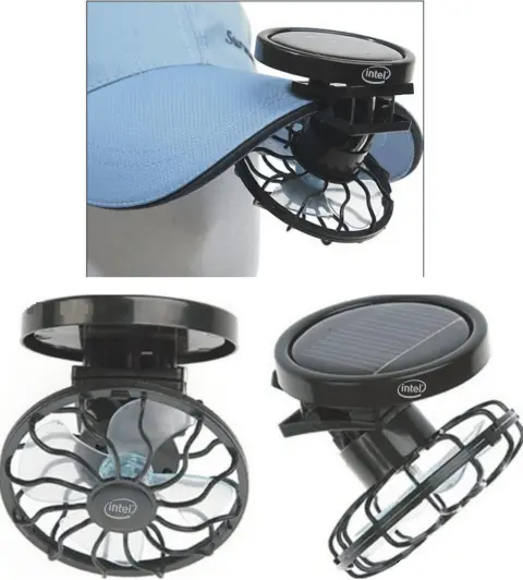 For Travel Camping Cooling Outdoor Fishing Clip-on Solar Sun