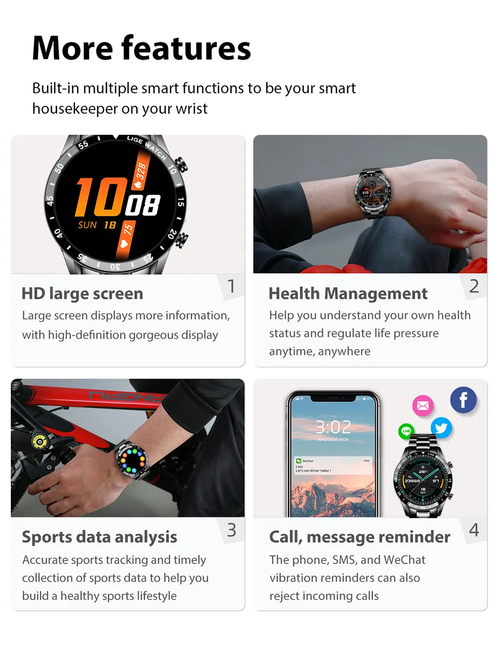 Lige's New Smart Watch Upgrade Wearable
