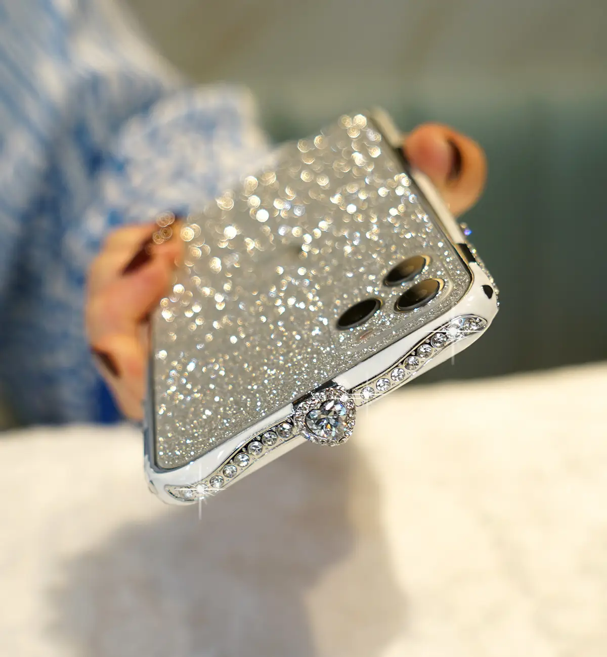 Diamond Frame With Diamond Metal Case