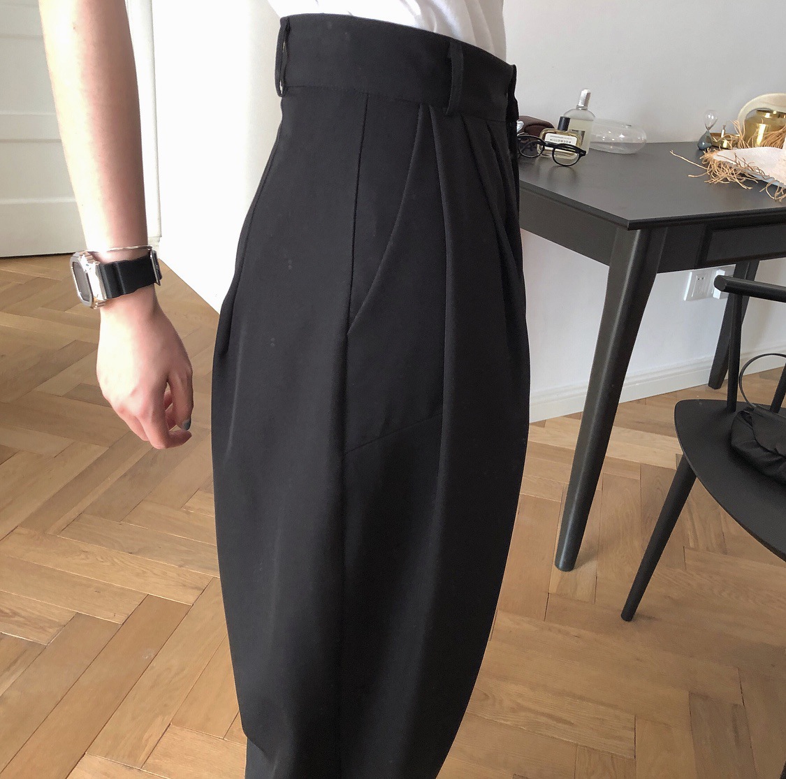 Title 10, Loose Drape Slimming Straight Radish Pants Casu...