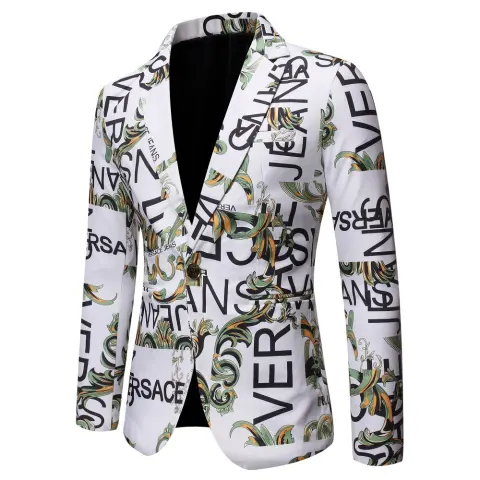 Letter Print Slim Suit Single Men