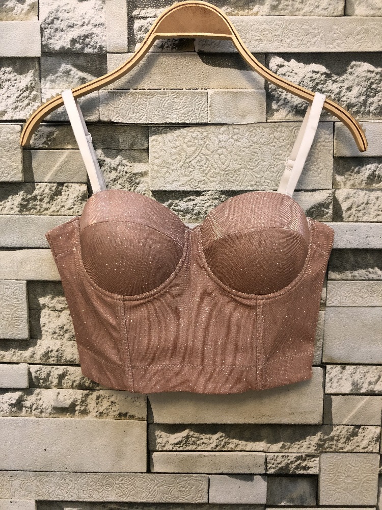 AliExpress New Nightclub Sexy Flash High Waist INS Wild Tube Top Strap Top