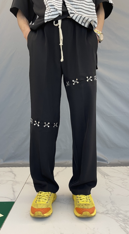 Metal Buckle Hole, Small Horn, Loose Straight Leg Pants, Wide Leg Loose Trousers, Thin Legs, Plus Size Custom Customization