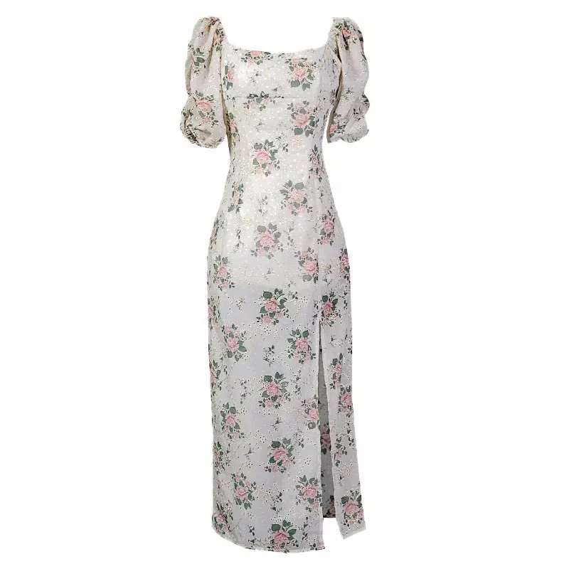 Square-Neck Puff-Sleeve Dress, picture 5 of 5
