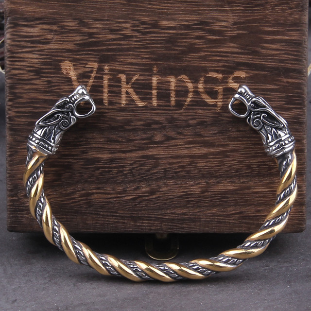 Raven Nordic Viking War Ins Male Ssangyong Domineerin Fashion Wolf Head Retro Bracelet