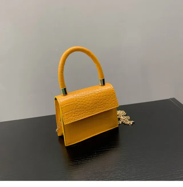 Fashion Ladies Portable Small Square Bag Yellow - Shop at LoveMi