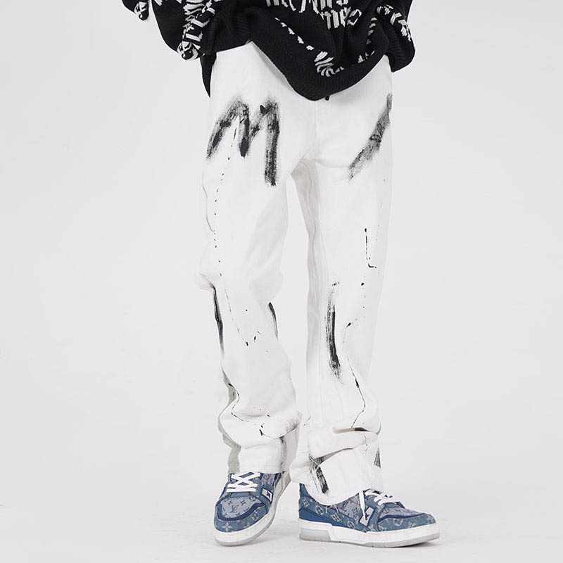 Splash Ink Micro Flared Slim-Fit Jeans