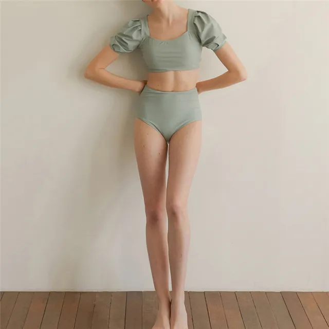 Swimsuit Ladies Conservative Split Sexy Bikini New Style Green - Shop at LoveMi