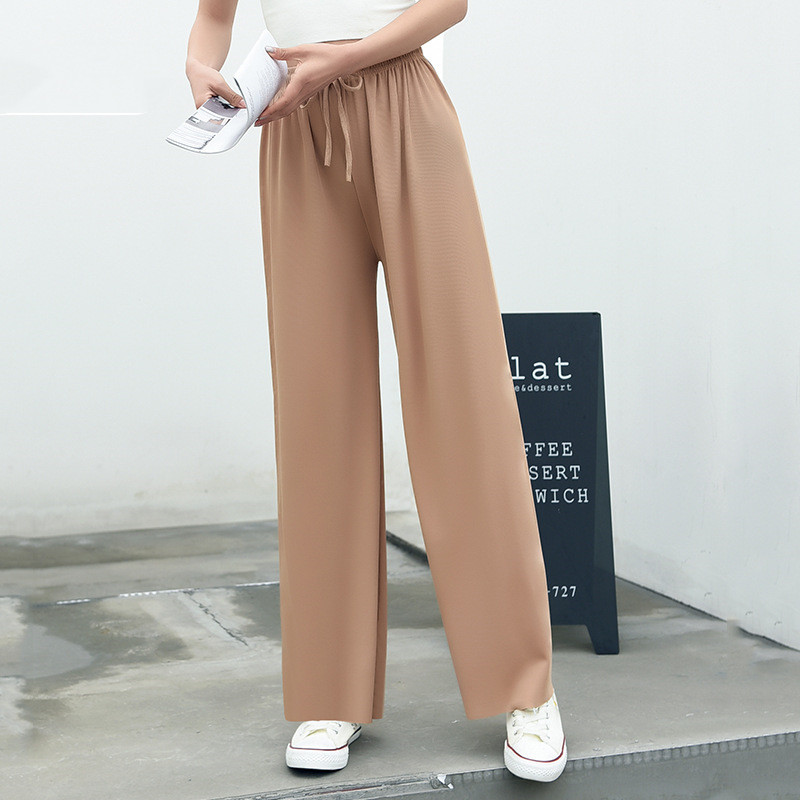 New Wide Leg Pants Women's Trousers High Waist Loose Slim Straight-leg Pants
