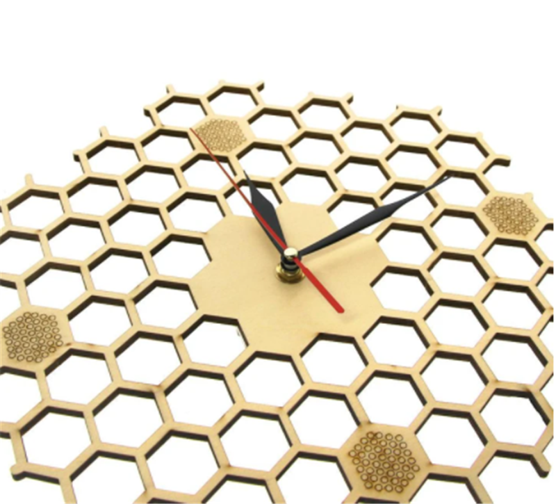 Round Wooden Wall Clock, Silent Quartz, picture 4 of 4