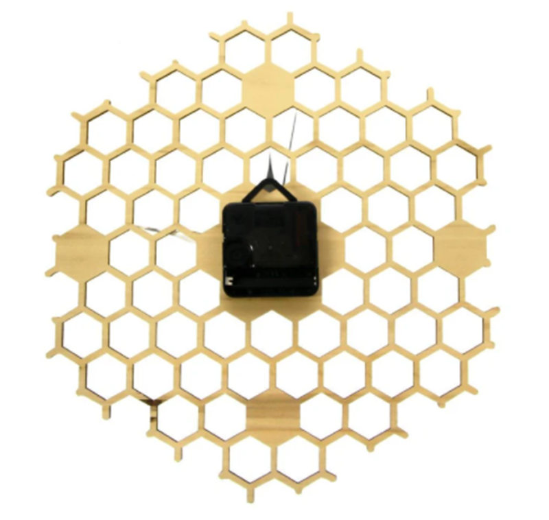 Round Wooden Wall Clock, Silent Quartz, picture 2 of 4