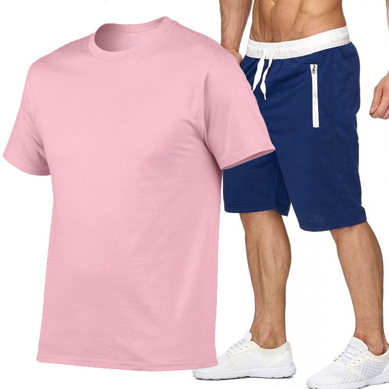Summer Sports Casual Shorts Men's Running Training Shorts And T Shirt Set - Image 5