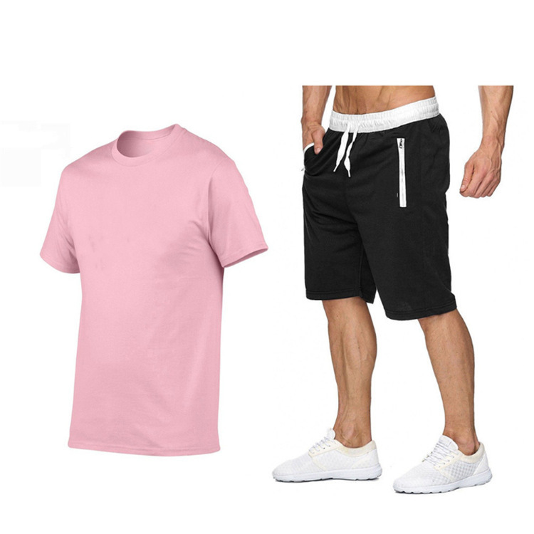 Summer Sports Casual Shorts Men's Running Training Shorts And T Shirt Set - Image 8