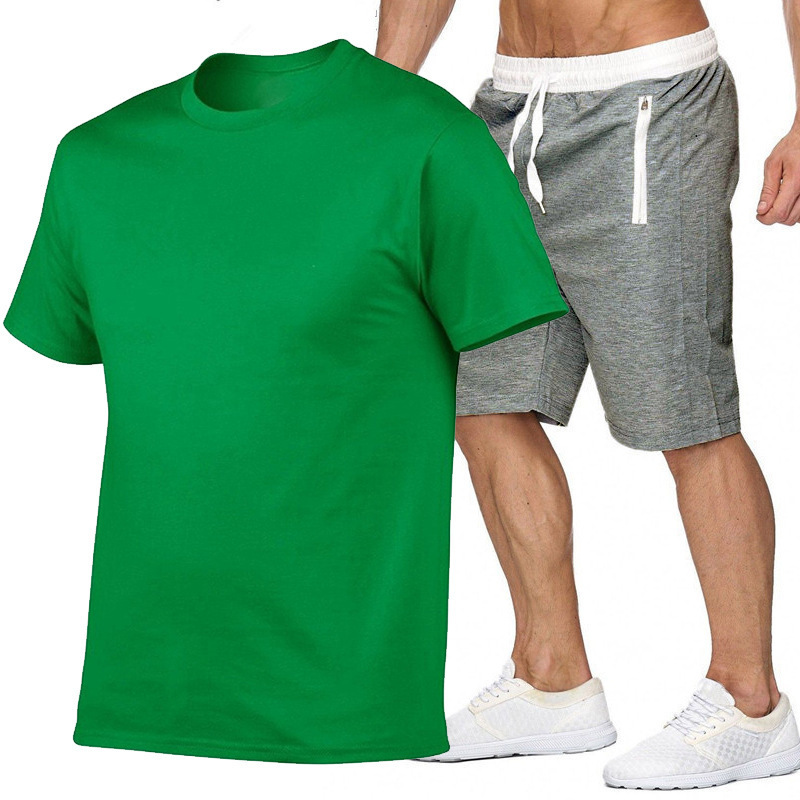 Summer Sports Casual Shorts Men's Running Training Shorts And T Shirt Set - Image 4
