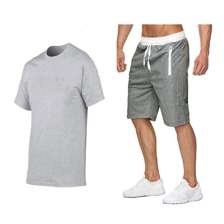 Summer Sports Casual Shorts Men's Running Training Shorts And T Shirt Set - Image 6