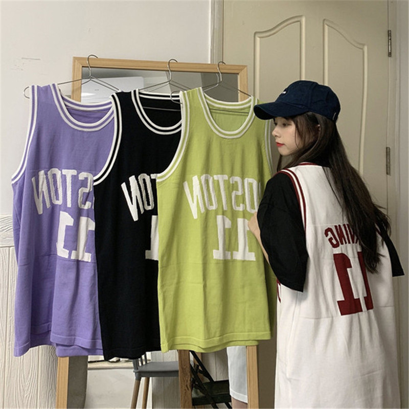 Mid-length Loose Bottoming Shirt, Outer Sleeveless Top