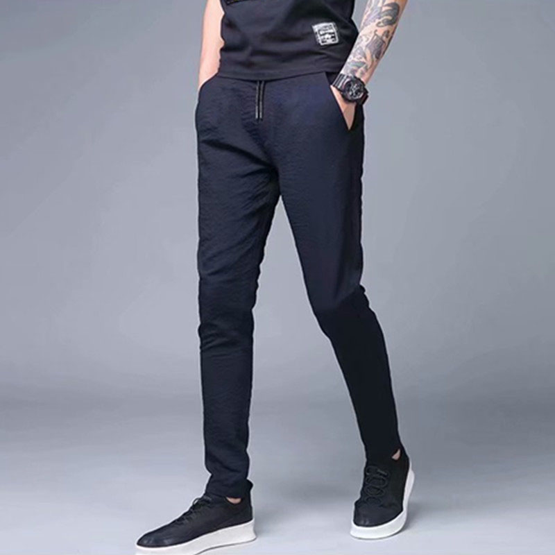 Title 2, Mens Straight Loose Ice Silk Pants Thin Casual...