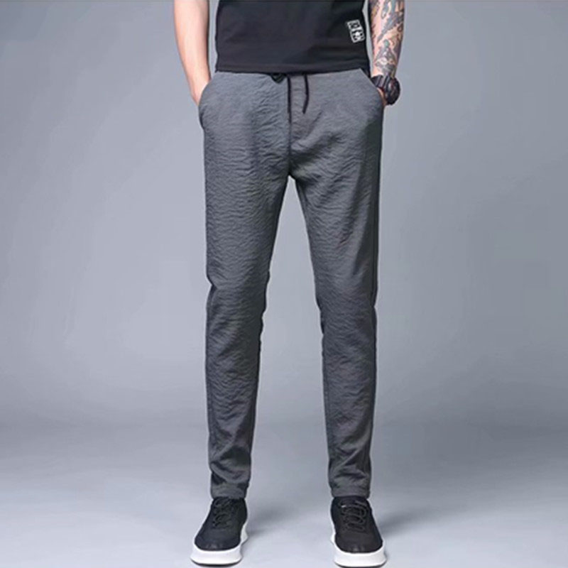 Title 4, Mens Straight Loose Ice Silk Pants Thin Casual...