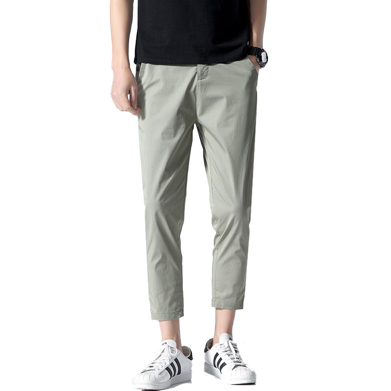 Men's Trendy Loose Summer Korean Style Small Feet Cropped Trousers