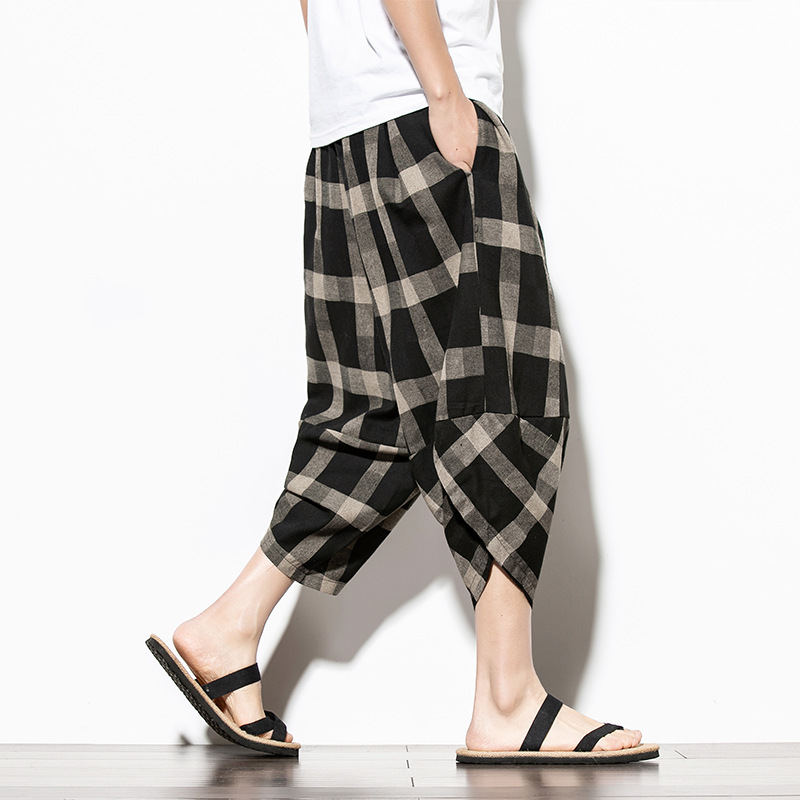 Loose Chinese Style Men's Cotton Linen Pants